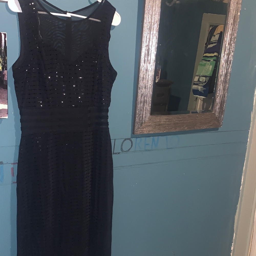Alex Marie Black Midi Dress